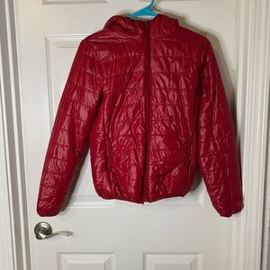 Red puffer jacket size XS